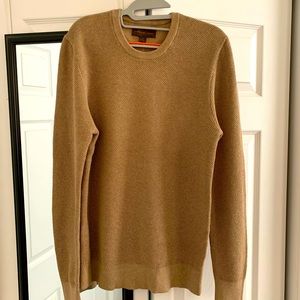 Fairlane & Sons Textured Crew Sweater - Tan